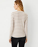 Striped Long Sleeve Crew Neck Top carousel Product Image 2