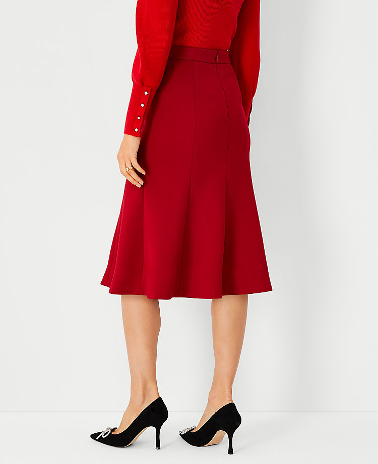 The Seamed Flare Skirt in Double Knit