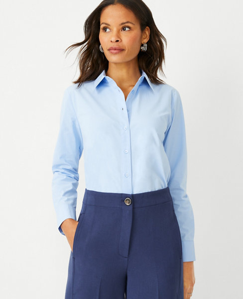 Blue Women's Long Sleeve Shirts & Tops | Ann Taylor