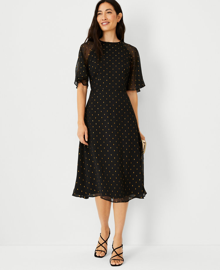 Flutter Sleeve Clip Dress