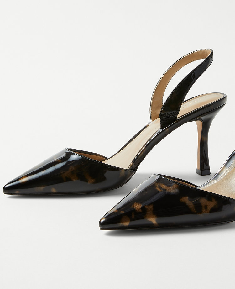 Kerry Tortoiseshell Print Slingback Pumps