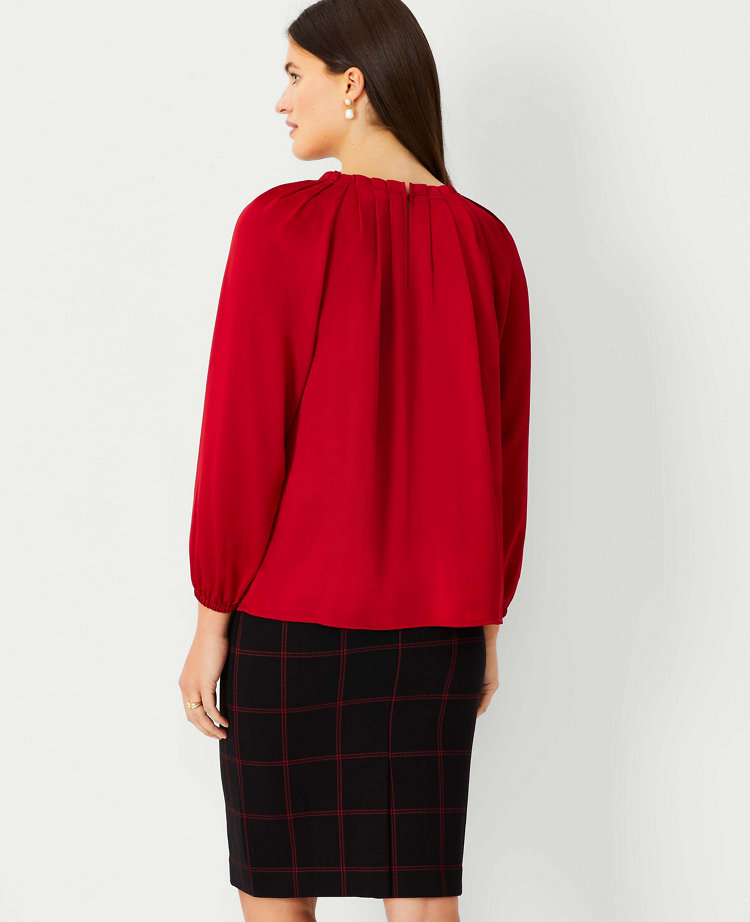 Pleats high neck white main image 0