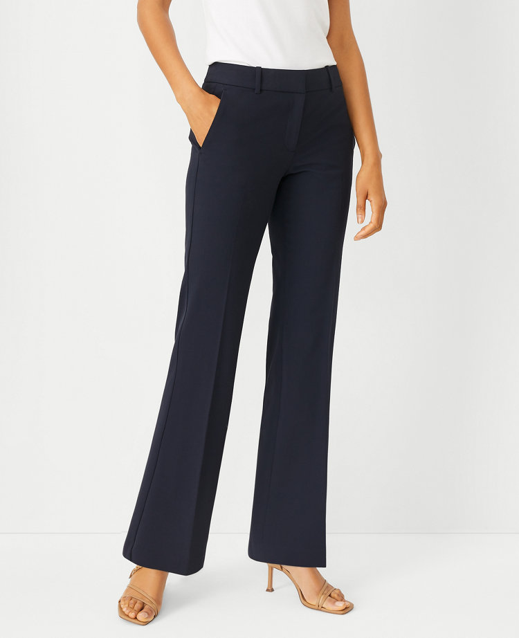 High-Waisted Belted Trouser in Seasonless Wool, Women's Pants