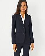 The Long Two-Button Blazer in Seasonless Stretch carousel Product Image 1