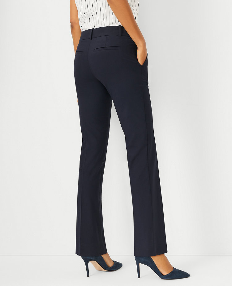 Ann Taylor The Petite Straight Pant Seasonless Stretch Nocturne Navy Women's