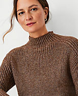 Shimmer Ribbed Mock Neck Sweater carousel Product Image 3