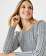 Gingham Puff Sleeve Top carousel Product Image 3
