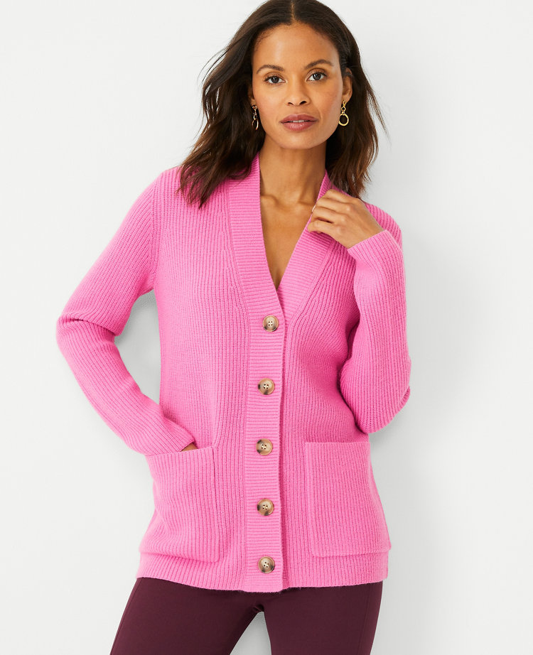 Pink shop boyfriend cardigan