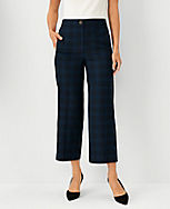 The Kate Wide Leg Crop Pant in Plaid carousel Product Image 1