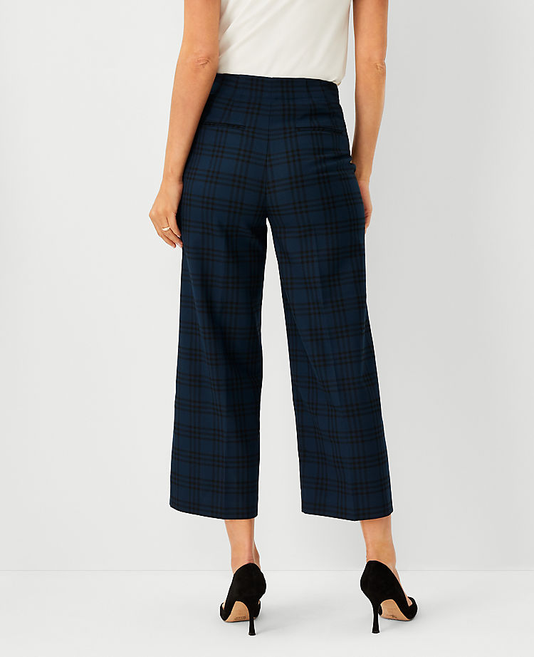 The Kate Wide Leg Crop Pant in Plaid