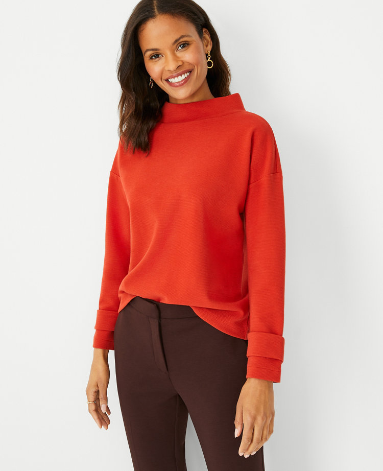 Petite Mock Neck Top