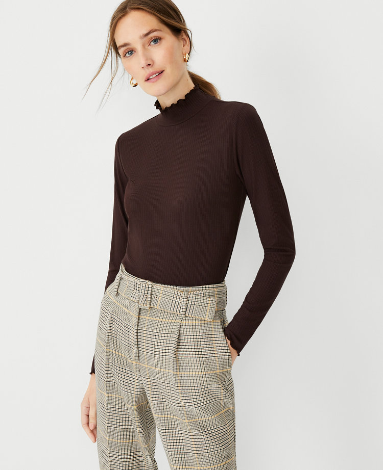 Petite shop ribbed turtleneck