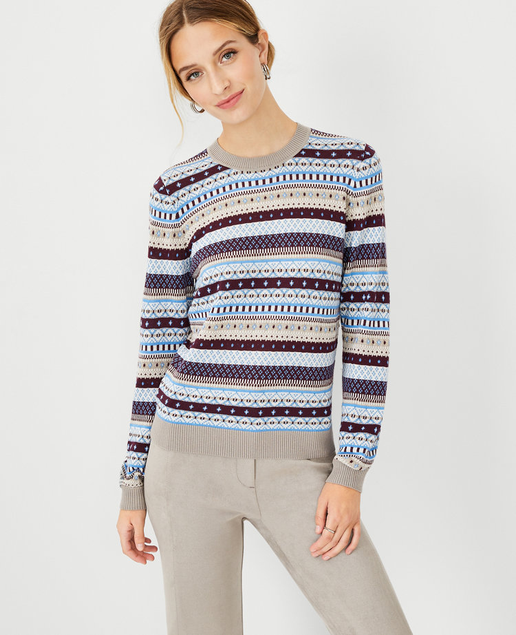 Fair Isle Crew Neck Sweater