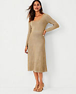 Shimmer Scoop Neck Sweater Dress carousel Product Image 1
