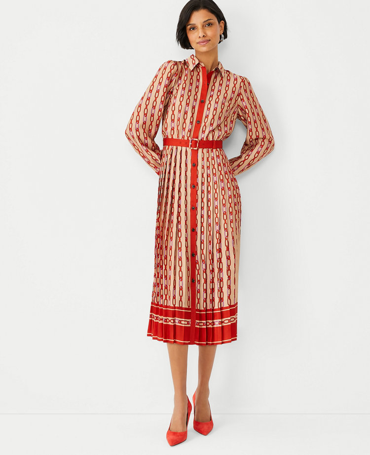 Ann taylor pleated dress sale