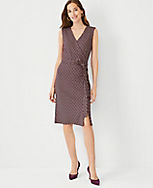 Petite Chain Print Belted Sheath Dress carousel Product Image 1