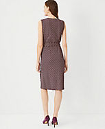 Petite Chain Print Belted Sheath Dress carousel Product Image 2