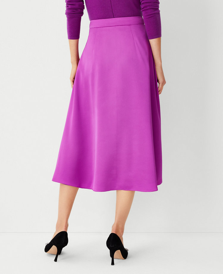 Satin midi Skirt