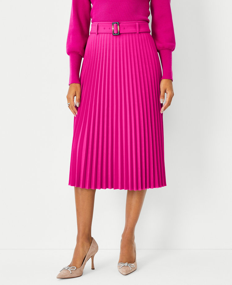 Warehouse pink cheap pleated skirt