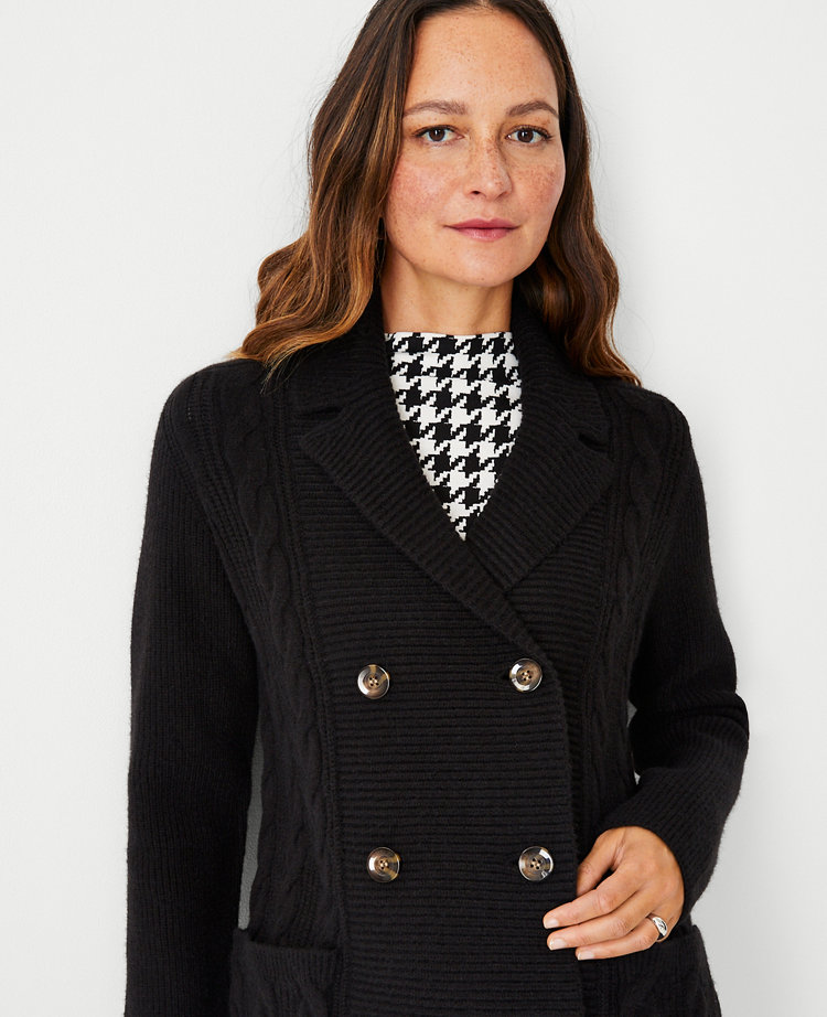 Double breasted cardigan clearance coat