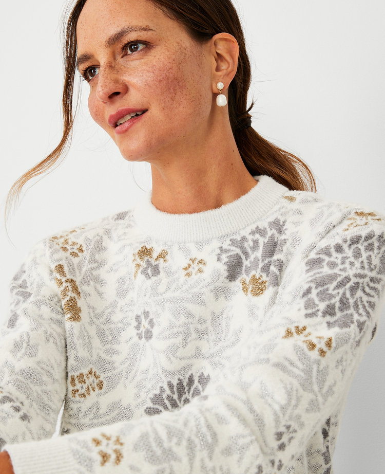 Floral 2025 jacquard sweater