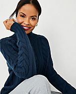 Turtleneck Cable Sweater carousel Product Image 3