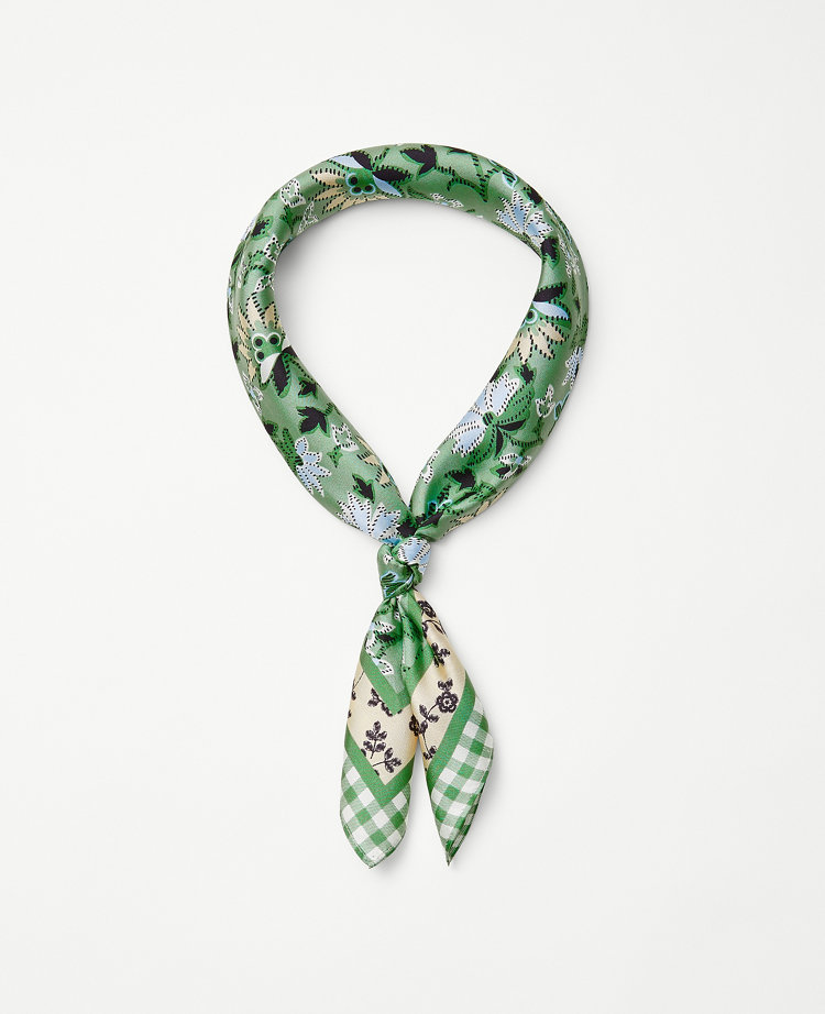 Floral Silk Little Scarf