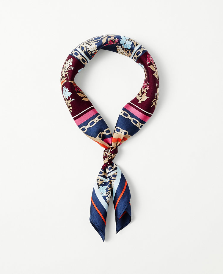 Floral Silk Little Scarf