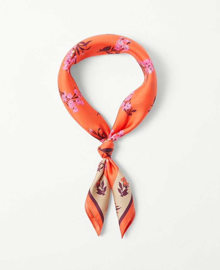 Floral Silk Little Scarf