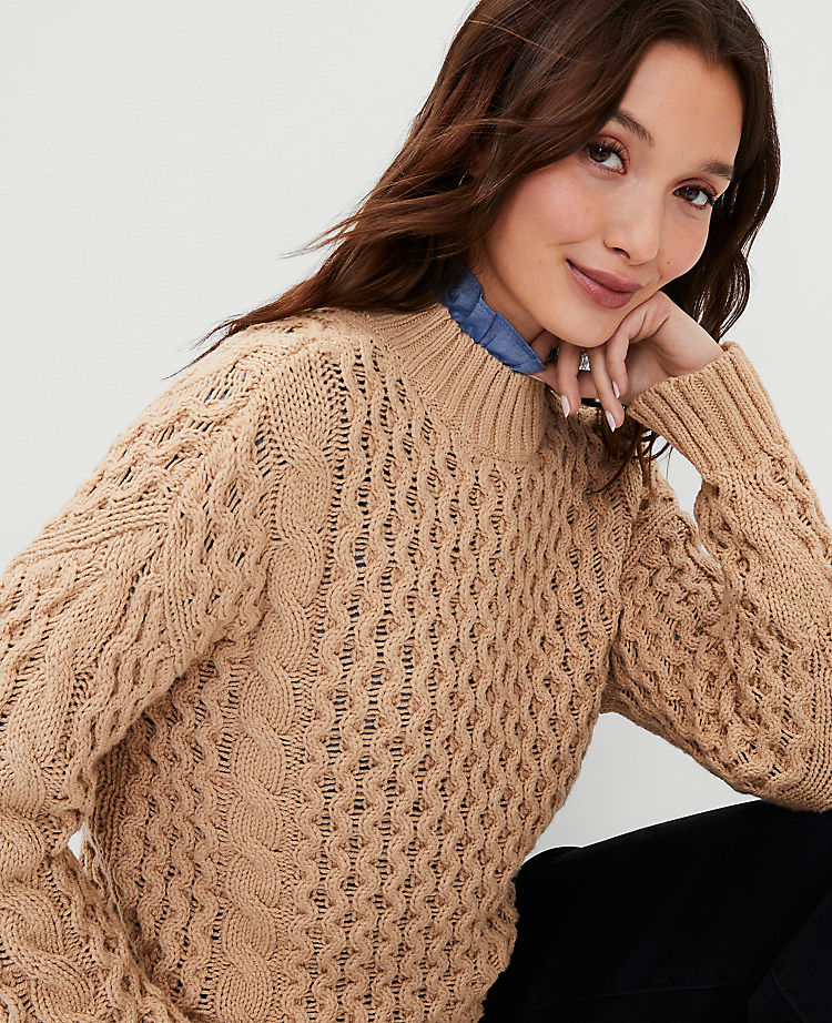 Honeycomb Cable Sweater