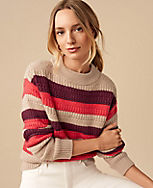 Striped Mixed Stitch Sweater  carousel Product Image 3