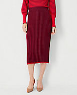 Tipped Pleated Column Sweater Skirt carousel Product Image 1
