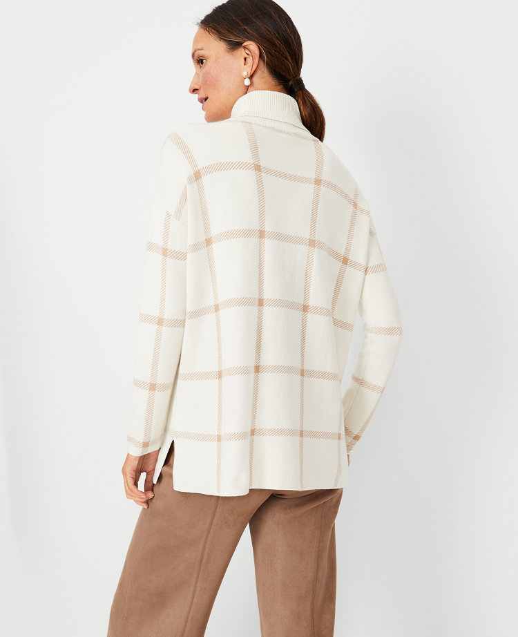 Madewell windowpane sale turtleneck sweater