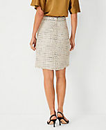Shimmer Fringe Tweed A-Line Skirt carousel Product Image 2