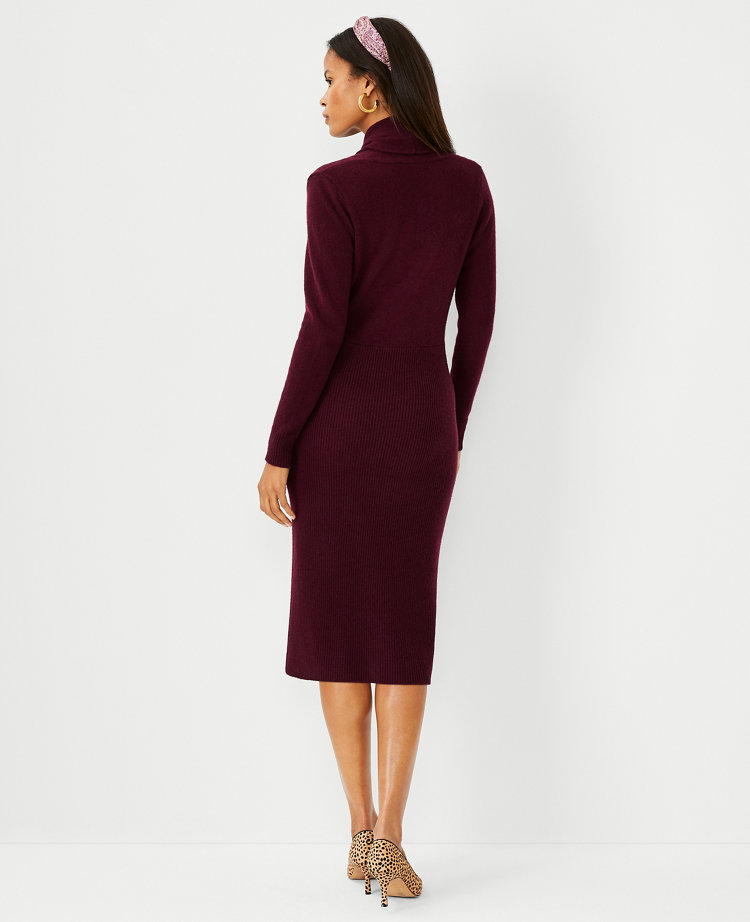 Petite Cashmere Wrap Sweater Dress