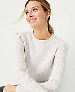 Petite Mixed Cable Stitch Sweater carousel Product Image 3