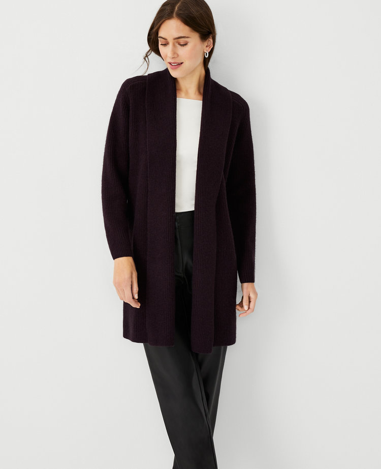 shawl collar coatigan
