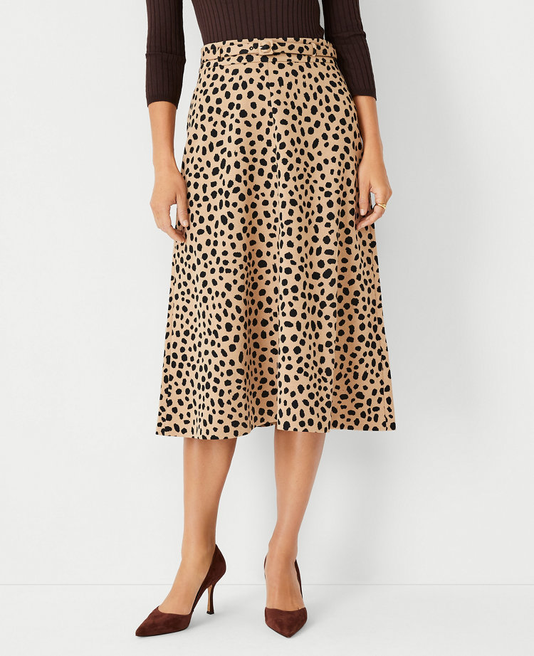 Alfani Petite Leopard Print Skirt 10P