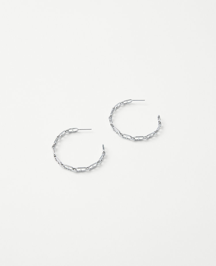 Chain Link Hoop Earrings