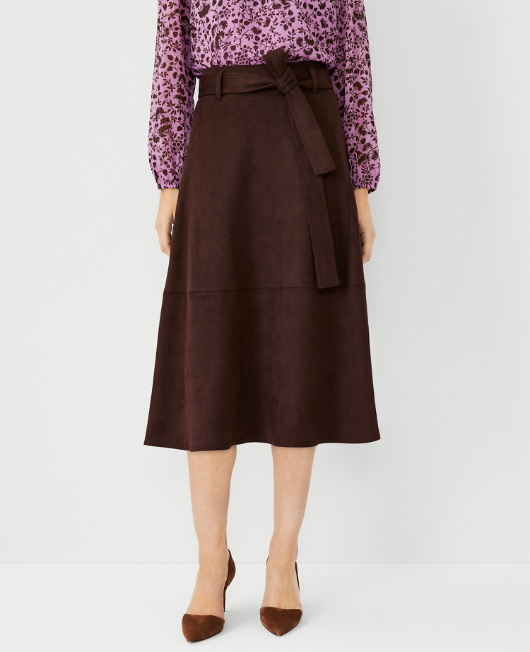 Ann taylor 2025 faux suede skirt