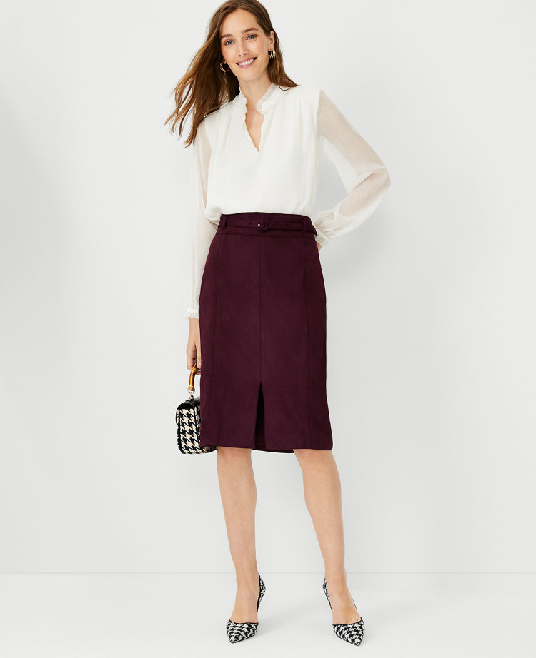 50% off Ann Taylor: Belted Culottes + Burgundy - Stylish Petite