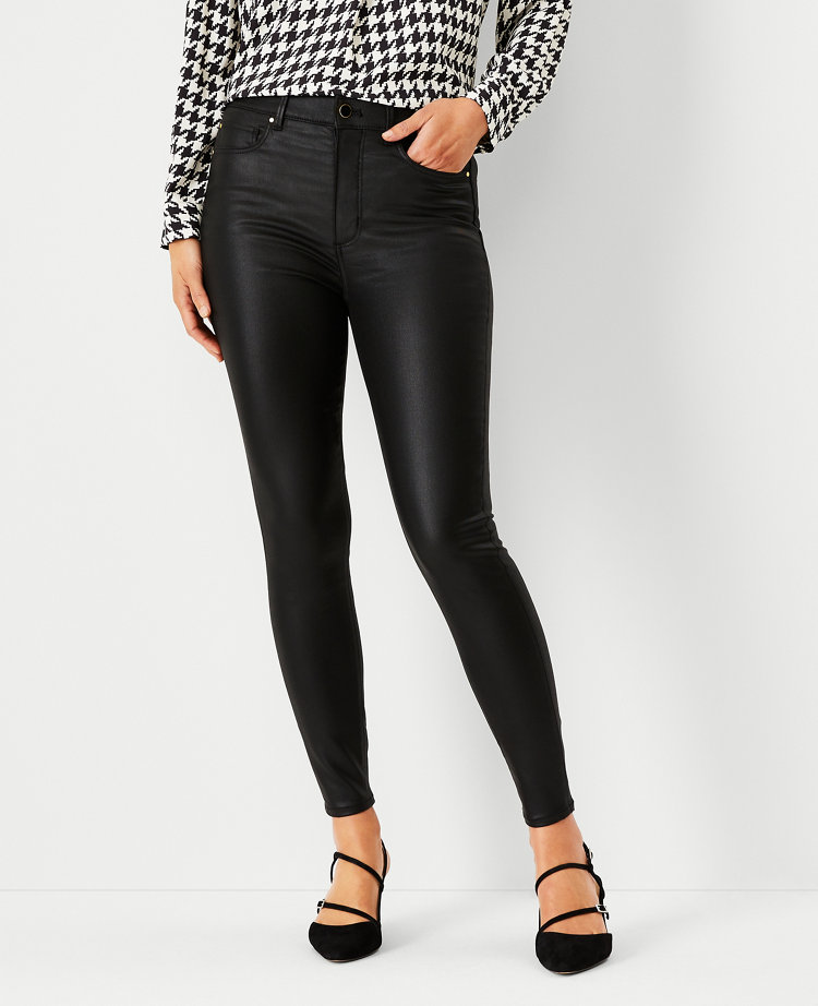 Amber Coated Skinny Jeans Black