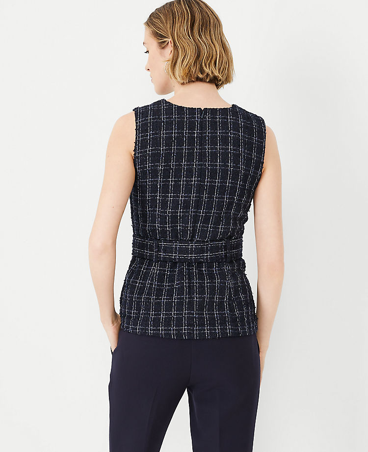 The Belted Top in Tweed