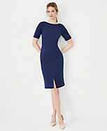 The Seamed Sheath Dress in Double Knit carousel Product Image 1