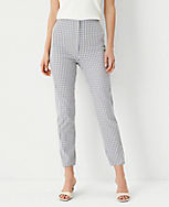 The Audrey Crop Pant in Plaid Stretch Cotton carousel Product Image 1