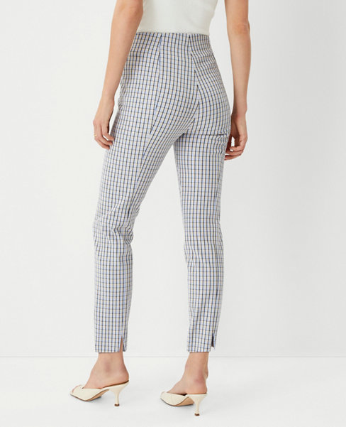 The Audrey Crop Pant in Plaid Stretch Cotton