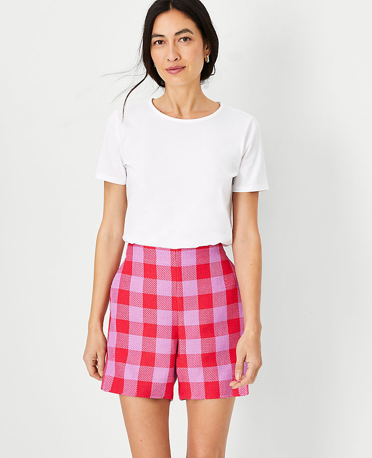 The Side Zip Short in Plaid