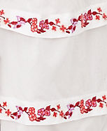 Floral Embroidered Pintucked Sleeve Popover carousel Product Image 4