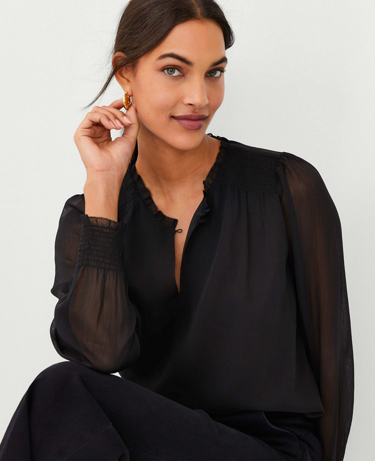 Smocked Cuff Top