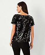 Sequin Boatneck Tee carousel Product Image 2
